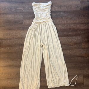 Out From Under Iris Runched Strapless Jumpsuit XS Urban Outfitters